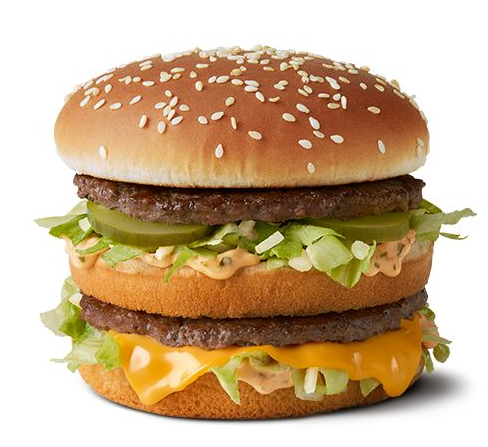 Mcdonald's burger Menu